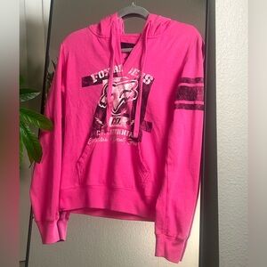 Bright Pink Fox Hoodie